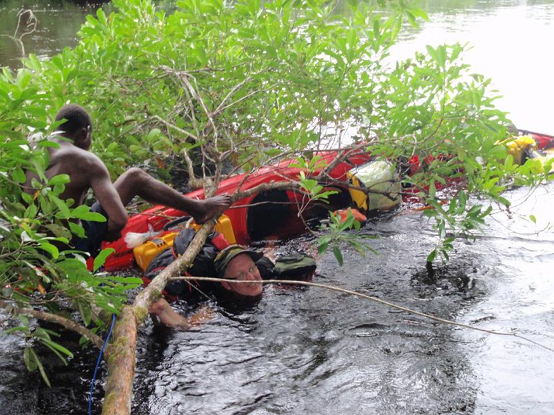 P4  Strong current. Fallen trees and too much luggage. Shit happens after 5 km's..jpg